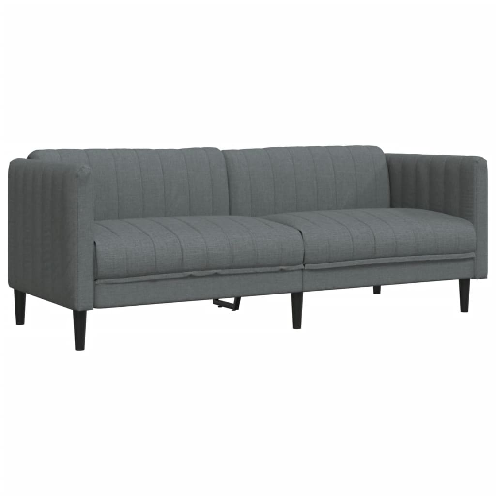 3 Seater Sofa in Dark Gray Fabric
