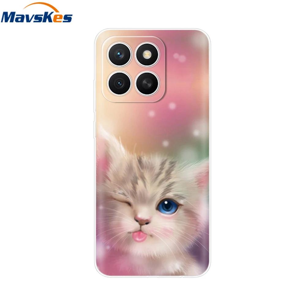 Чехол для Honor X8c HonorX8C 2025 Новая Мода Мультяшная Задняя Крышка Мягкий ТПУ Прозрачные Чехлы для Телефона Для Honor X8c Fundas Сумки Защитные
