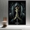 Full 5D Diy Diamond Painting Cartoon Reaper Skeleton Prayer Diamond Embroidery Cross Stitch Home Decor Handmade Gift