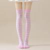 Autumn Winter Color Striped Stockings Japanese Over Knee Socks Fashion Women Keep Warm Sexy Slim Long Socks Striped Hosiery