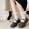 Mid-calf Bubble Lace Lolita Women's Socks, Mesh Twist Breathable Socks, Sweet Cotton Socks, Thin Spring