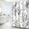 1 Элегантная шторка для душа с пчелой и цветком, можно стирать в машине, с ярким цветочным узором и бабочками, идеально подходит для современной ванной комнаты