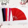 Складной веер для женщин, складной китайский веер для тайцзи, винтажный веер для хлопков для фестиваля, танцев, косплея, свадебной вечеринки