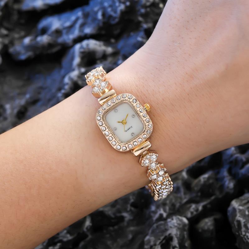 Новые модные женские часы с бриллиантами, женские часы-браслет, женские кварцевые часы