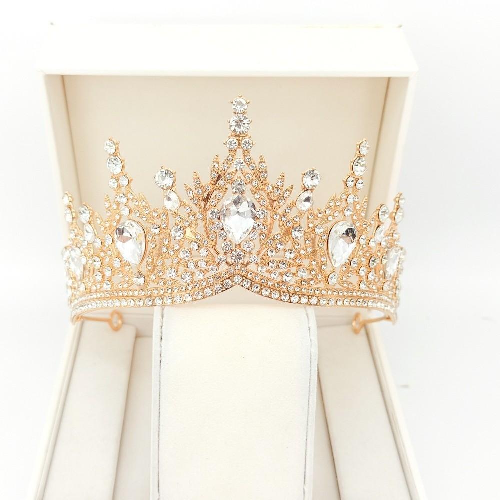 Украшения для волос Барочные Королевские Тиары Роскошная Корона Принцессы Изысканный Свадебный Головной Убор для Женщин Девушек