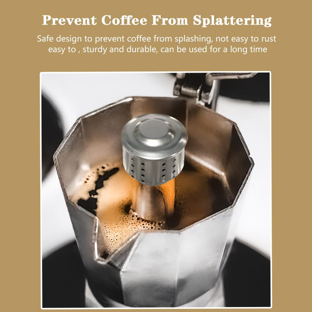 Портативная эспрессо-кофеварка, клапаны защиты от брызг, текстура из нержавеющей стали, брызгозащищенная крышка, подходит для кофемашины