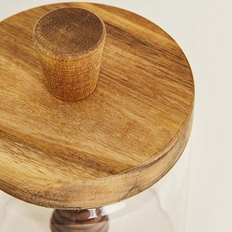 Банка для меда, усовершенствованная герметичная емкость из боросиликатного стекла, стержень для смешивания с деревянной крышкой, прозрачная бутылка для меда