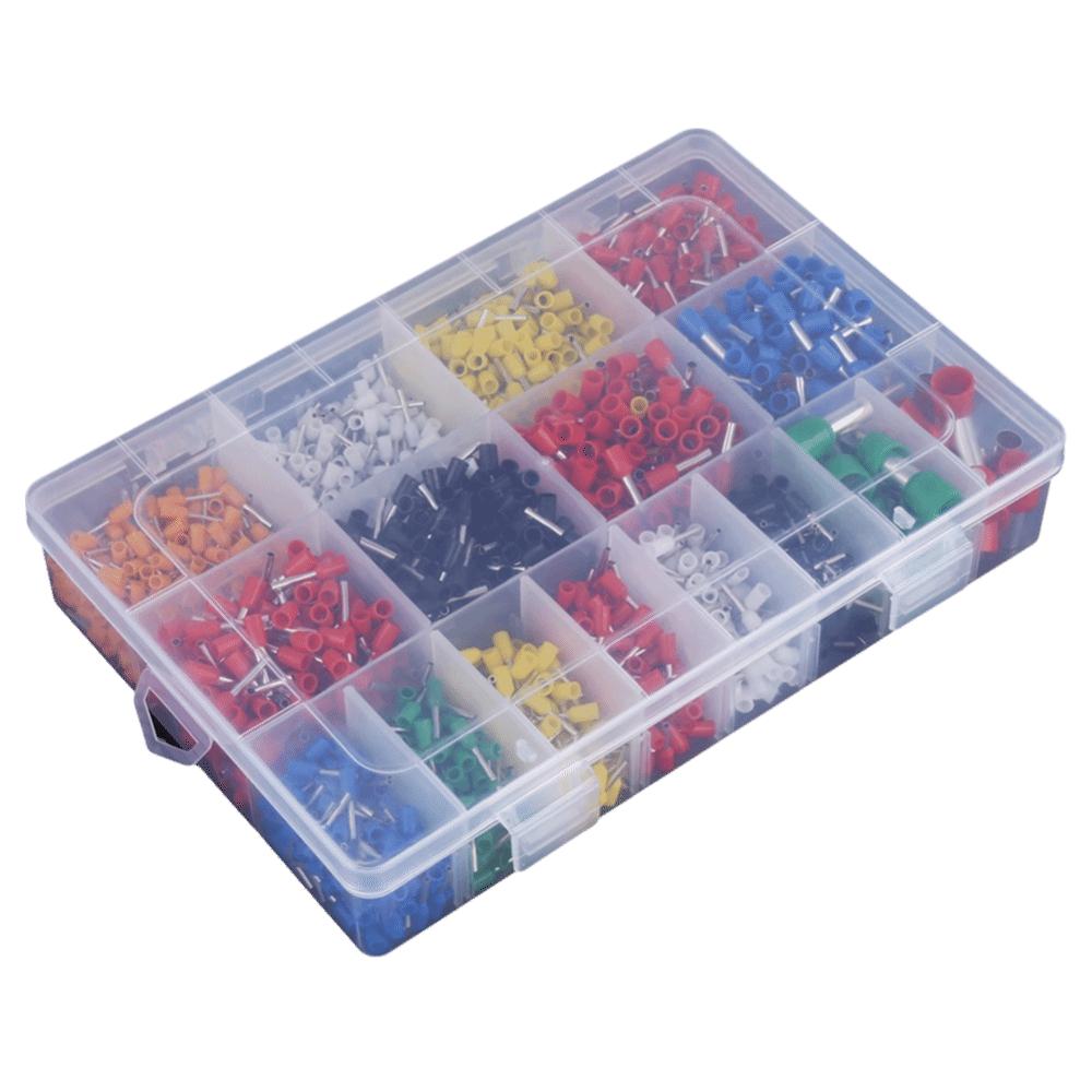 2120PCS 22AWG-5AWG Wire Crimp Connector Plastic Storage Box Copper Wire Insulated End Terminal Insulated Cord