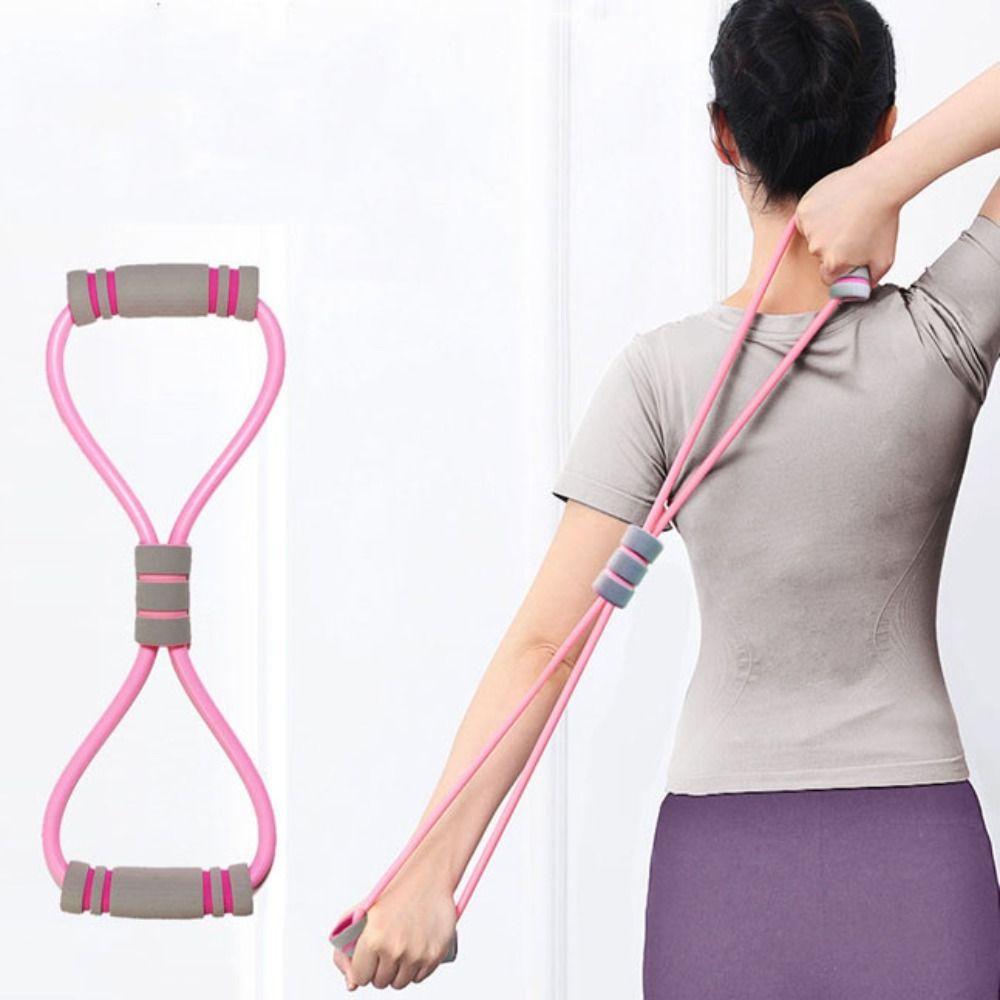 Bolded 8-shaped Stretcher TPE Tube Yoga Elastic Band Household Tension Rope Back Muscles