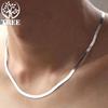 Hip Hop Side Chain For Men Woman Fashion 925 Sterling Silver 4mm 18k Gold Blade Necklaces Jewelry Party Birthday Accessories