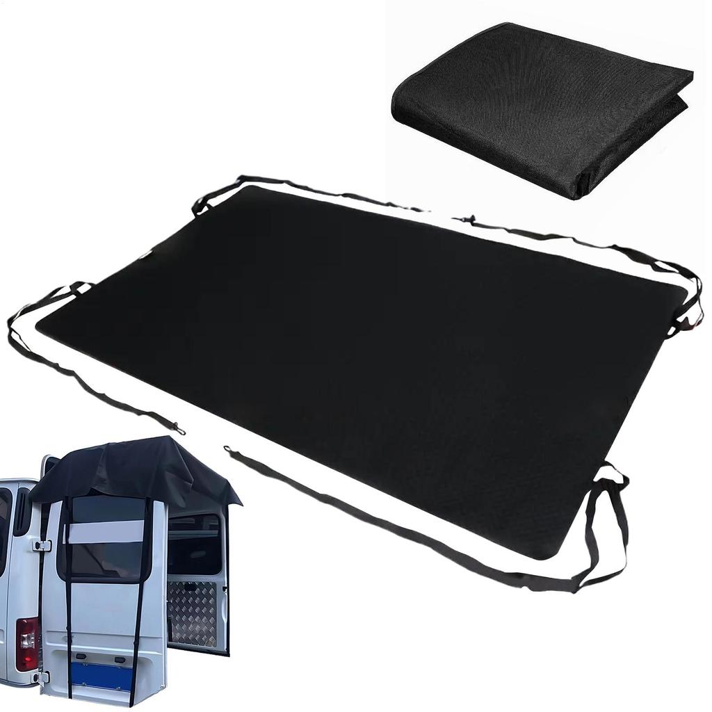 RV Rear Door Cover Waterproof Campervan Awning Windproof Truck Van Rear Protector RV Rear Door Awning for Camping Picnic Outdoor