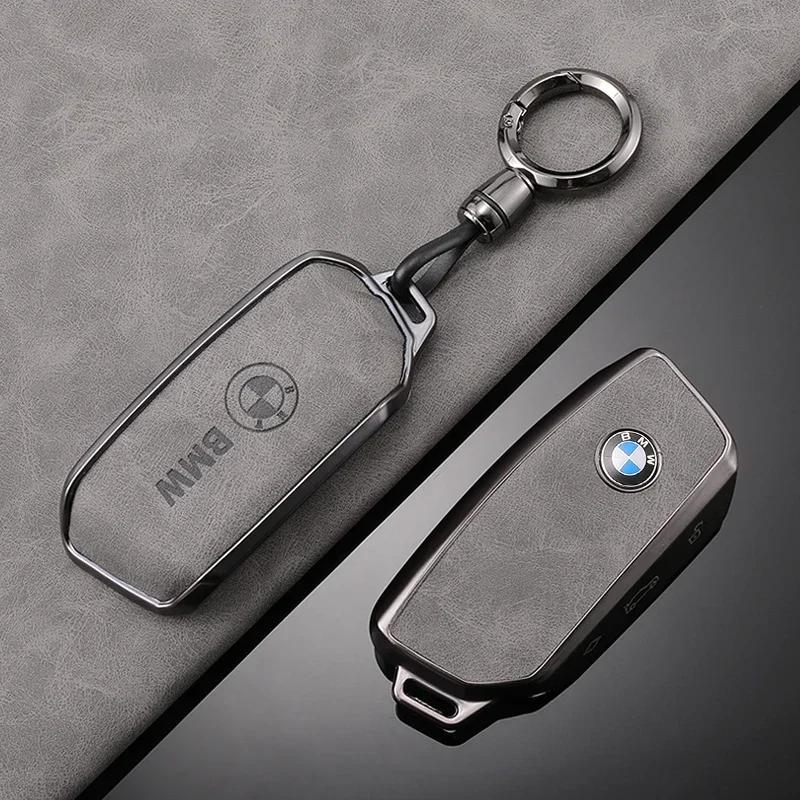 LJFJN1 Car Sticker TPU Car Key Cover Case Shell Bag for BMW X1 U11 X7 X5 G05 LCI I7 IX XM Series 7 740Li U06 G81 M3 2023 2024 Keychain