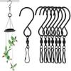 8Pcs Swivel Hooks Clips for Hanging Wind Spinners Wind Chimes Crystal Twisters Party Tools Kitchen Bedroom Rotating S Hooks
