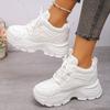 Мода Новая Мода Платформа Спортивная Обувь для Женщин 2025 Осень Белые Массивные Кроссовки Женские Толстая Подошва Увеличивающие Рост Обувь для Ходьбы