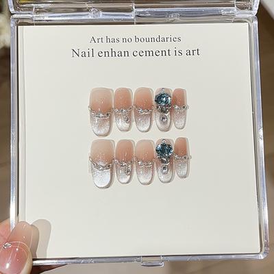 Бусина Dream Sapphire Dream Blast Glass, кошачий глаз, бутик K9, павлинье-синее сверло, ношение доспехов