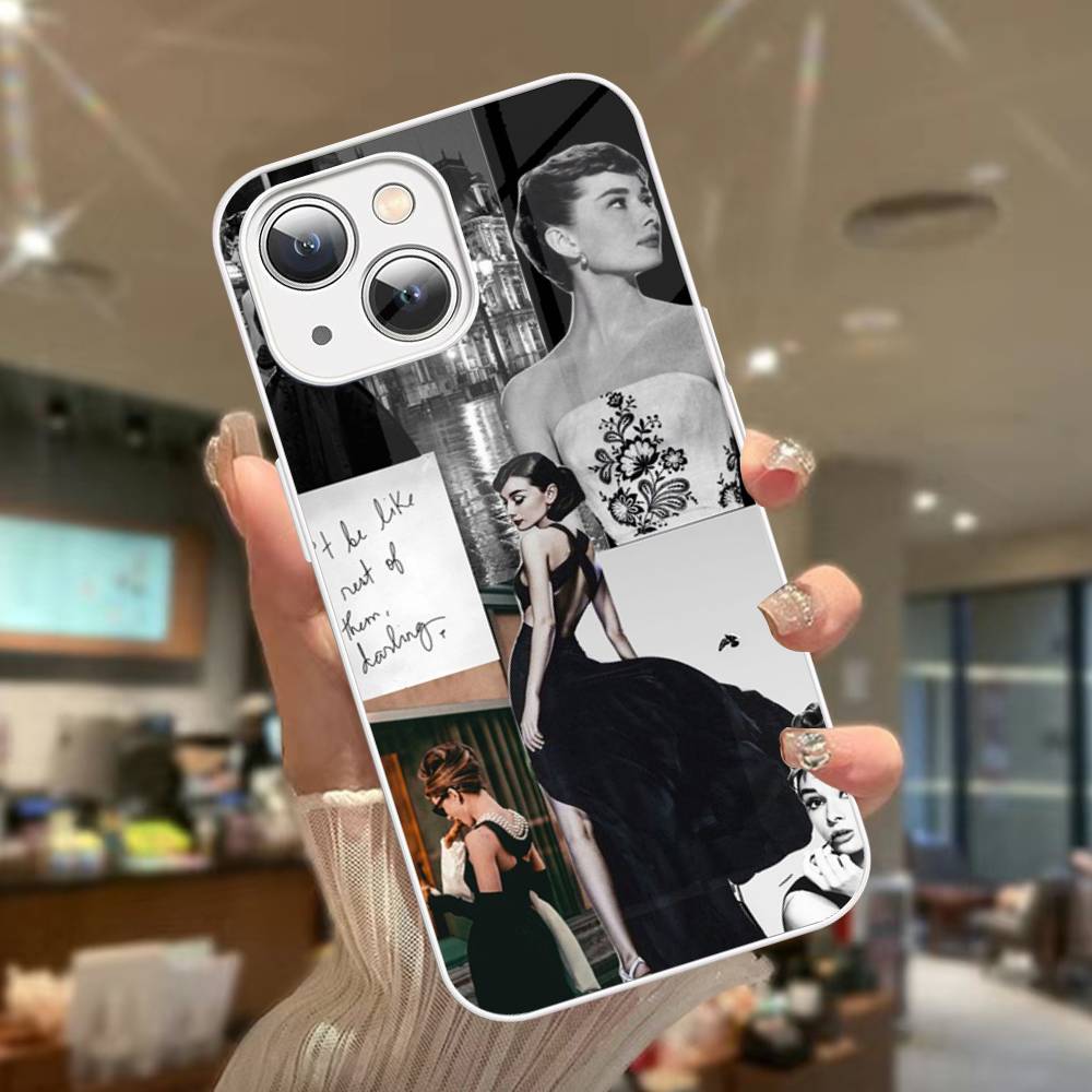 Актриса А-Одри Хепберн Для IPhone 14 13 12 Mini 11 Pro XS Max X XR 14 Plus Закаленное Стекло Чехол