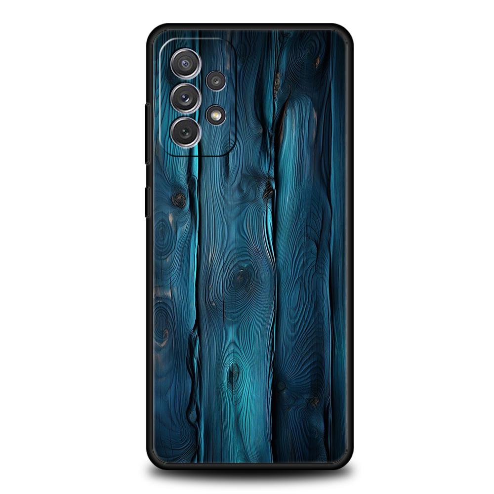 Чехол для телефона Samsung Galaxy A55 A53 A52 A52S A51 A41 A35 A32 A25 A23 A15 A13 A71 A72 5G Мягкий ТПУ Корпус Ретро Лесной Коричневый Дерево