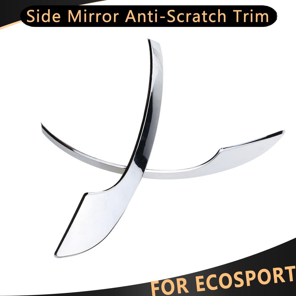 2Pcs Chrome Car Rearview Mirror Side Mirror Anti-Scratch Trim Sticker Cover Strip for Ford Ecosport 2013 -