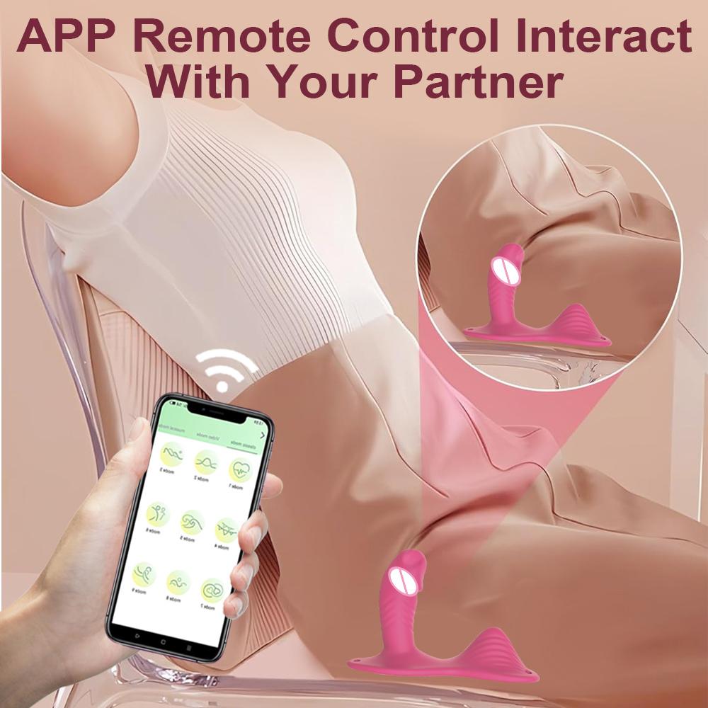 Управление через приложение Вибратор для сидения и езды Женский дилдо Анальная пробка Вагинальный оргазм Мастурбация 9 режимов вибрации Игрушки для взрослых Пары