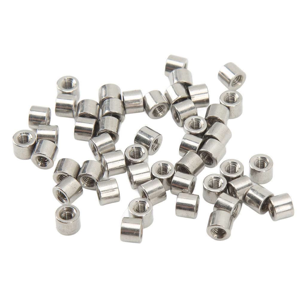 50 шт. Круглые соединительные гайки 304 нержавеющая сталь M3 внутренняя резьба Цилиндрическая соединительная гайка
