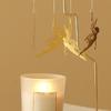 Gold Home Decoration Wedding Party Candle Holder Candlestick Spinning Rotating