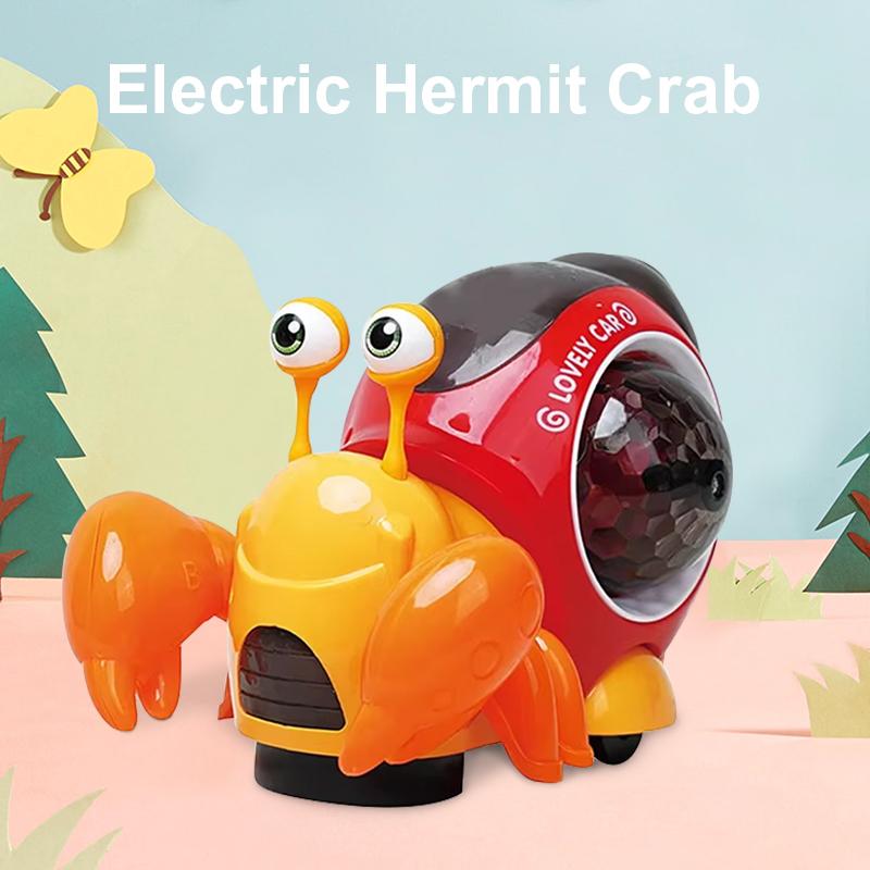 Детская электрическая универсальная улитка-рак-отшельник, свет, музыка, разборная электрическая головоломка, игрушка для раннего развития, без батарейки