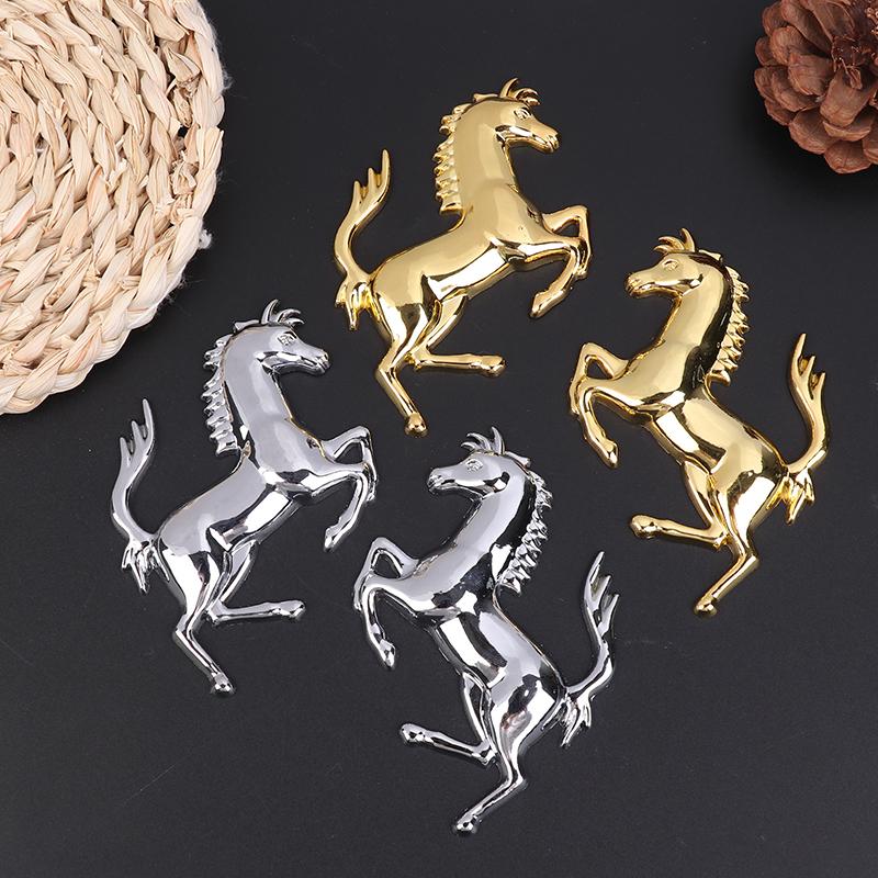 3D Metal Running Horse Emblem Stickers Car Personalized Sticker Decal Auto Window Body Side Tail Bumper Badge Sticker Decoration