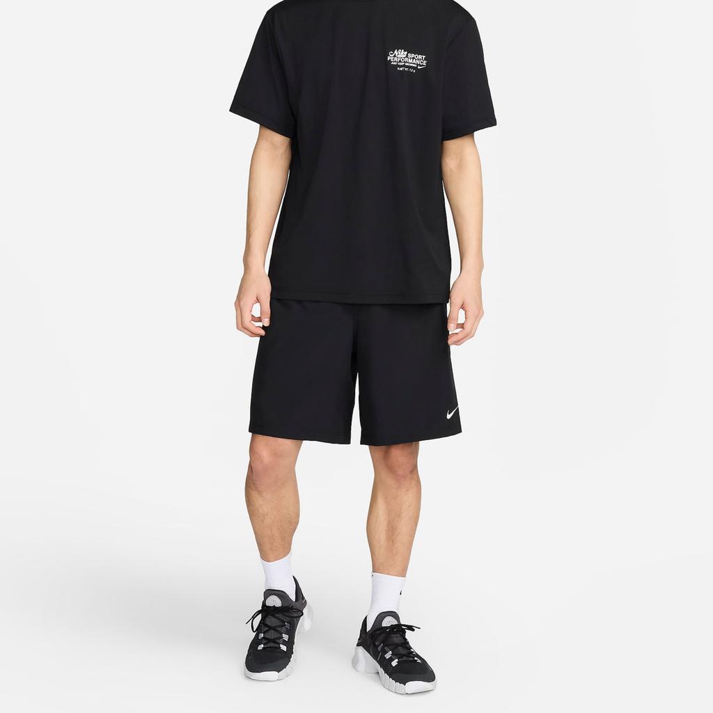 Nike Solid Color Casual Lace-Up Comfortable Mid-Waist Five-Point Sports Shorts Men Shorts Black FN2999-010