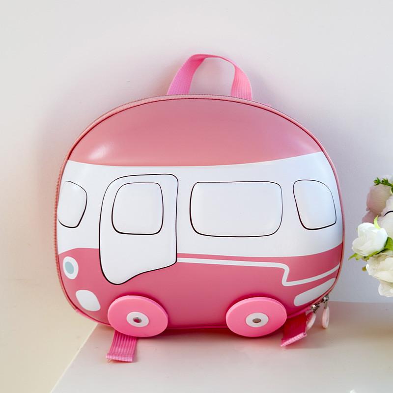 Kids Shell Whimsical Backpack In Bright Colors With Car Motif Ideal For School And Fun Everyday