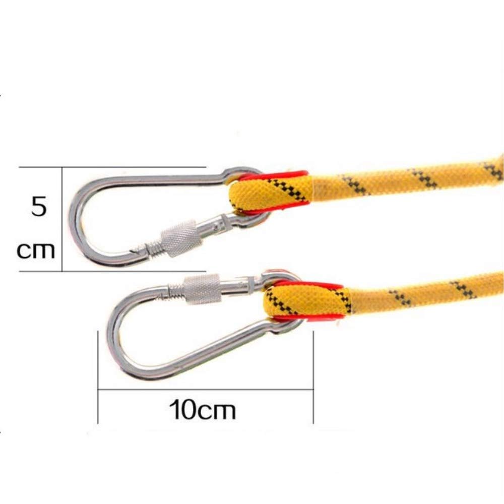 EECCLL 10 мм веревка грузоподъемность 1200 кг полиэстер аксессуар шнур с карабином желтый 10 м 10 м/20 м/30 м/50 м