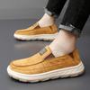 2024 Leather Men Retro Style Design Loafers Comfortable Soft Sole Casual Shoes Men Wear Casual Leather Shoes