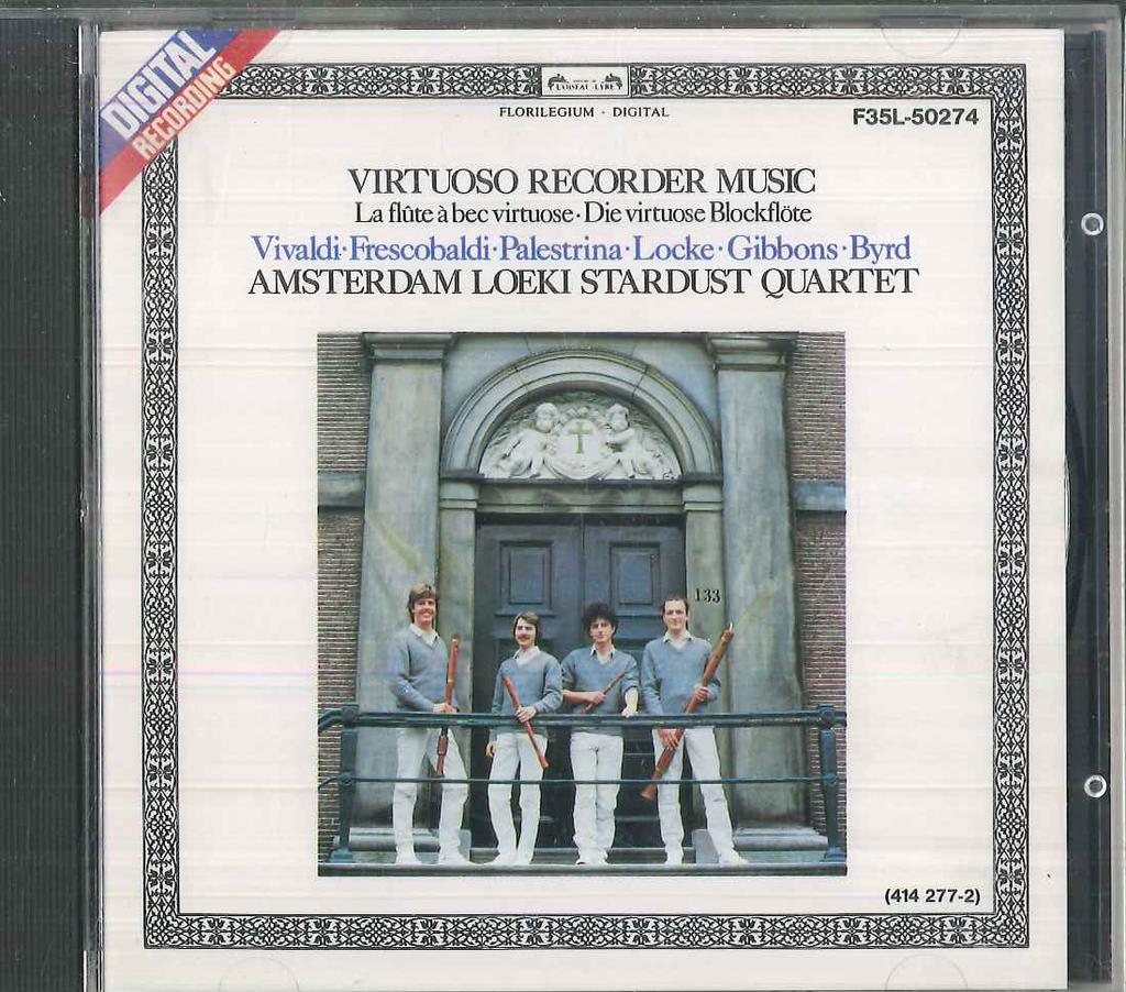 CD АМСТЕРДАМ ЛЁКИСТАРДАСТ КВАРТЕТ Флейта-блокфлейта Магия F35L50274 POLYDOR 1985 Япония Классика Б/У