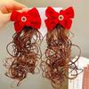 Chinese Style Hair Clip Bow Hairclip Baby Wig Hairpin New Year Headdress Child Hair Accessories