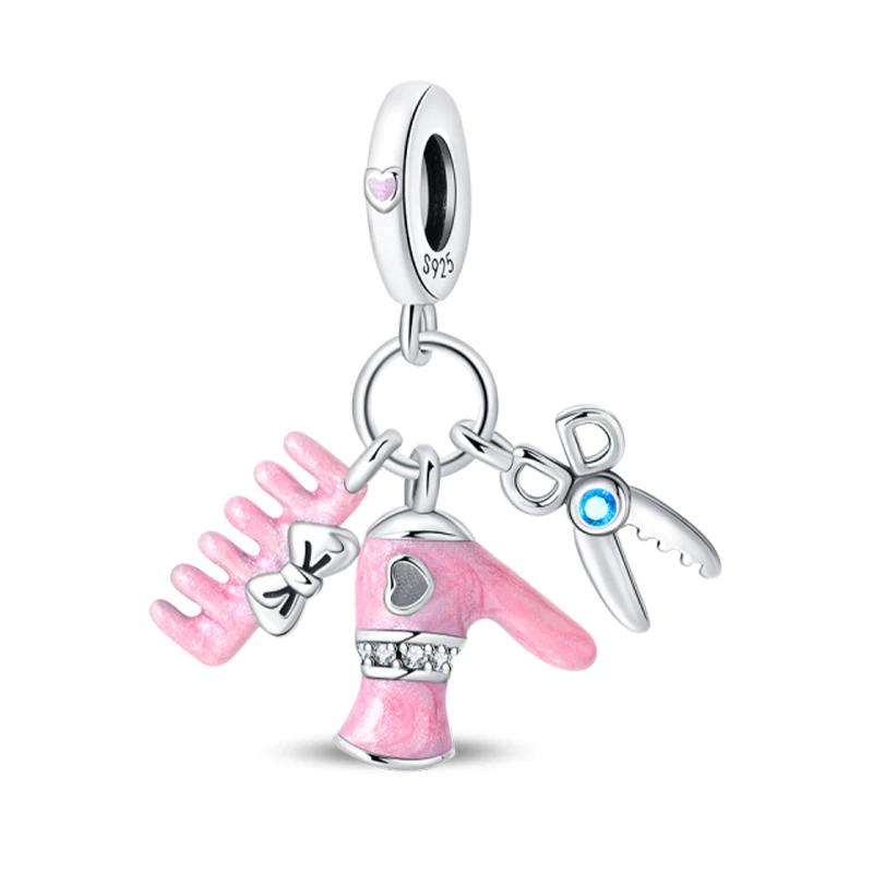 Серия «Креативная семейная жизнь» Швейная машина Ткачество Будильник Фен Шармы Бусины Подходят для DIY браслетов Медь