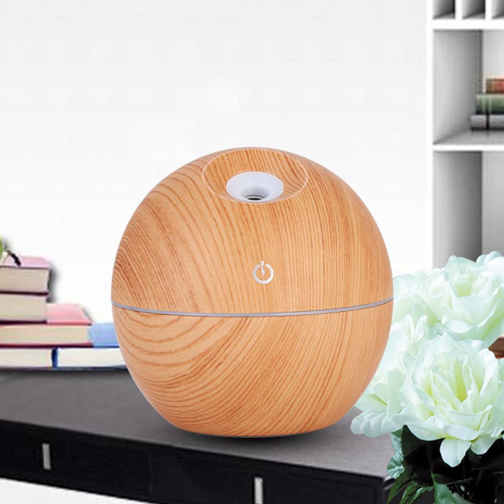 130ml USB Charging Wood Grain Slanting Mist Air Humidifier