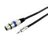 XLR Cable, Microphone Cable, Canon Conversion Cable, 3.5mm Stereo (Male) To XLR (Female) Headphone Audio Cable, XLR Connector 3-Pin Extension Cable