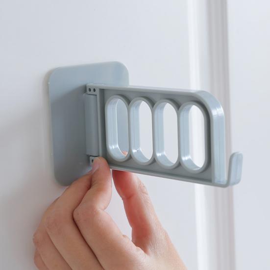 Home Wall Mount Self-adhesive Foldable Clothes Hanger Organizer Rack Hook Holder
