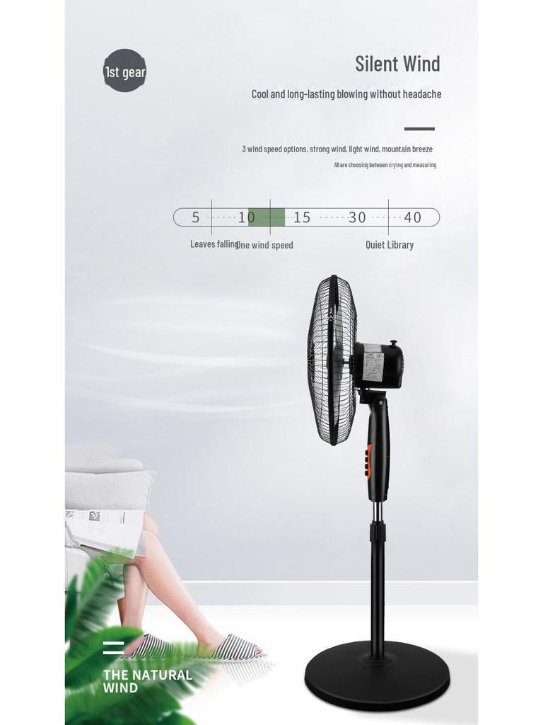 Compact Electric Floor Fan, Quiet Vertical Air Circulator, Removable & Washable for Home or Dorm Use