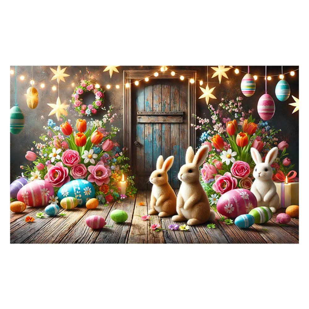 Cartoon Easter Photography Backdrop 180*110cm Easter Hanging Banner Photography Props