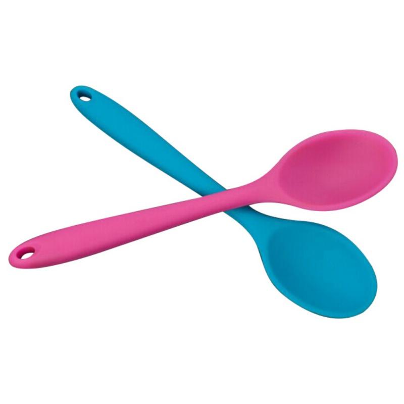 1 шт. Мини силиконовая ложка для дома, кухонные принадлежности, цветные термостойкие ложки