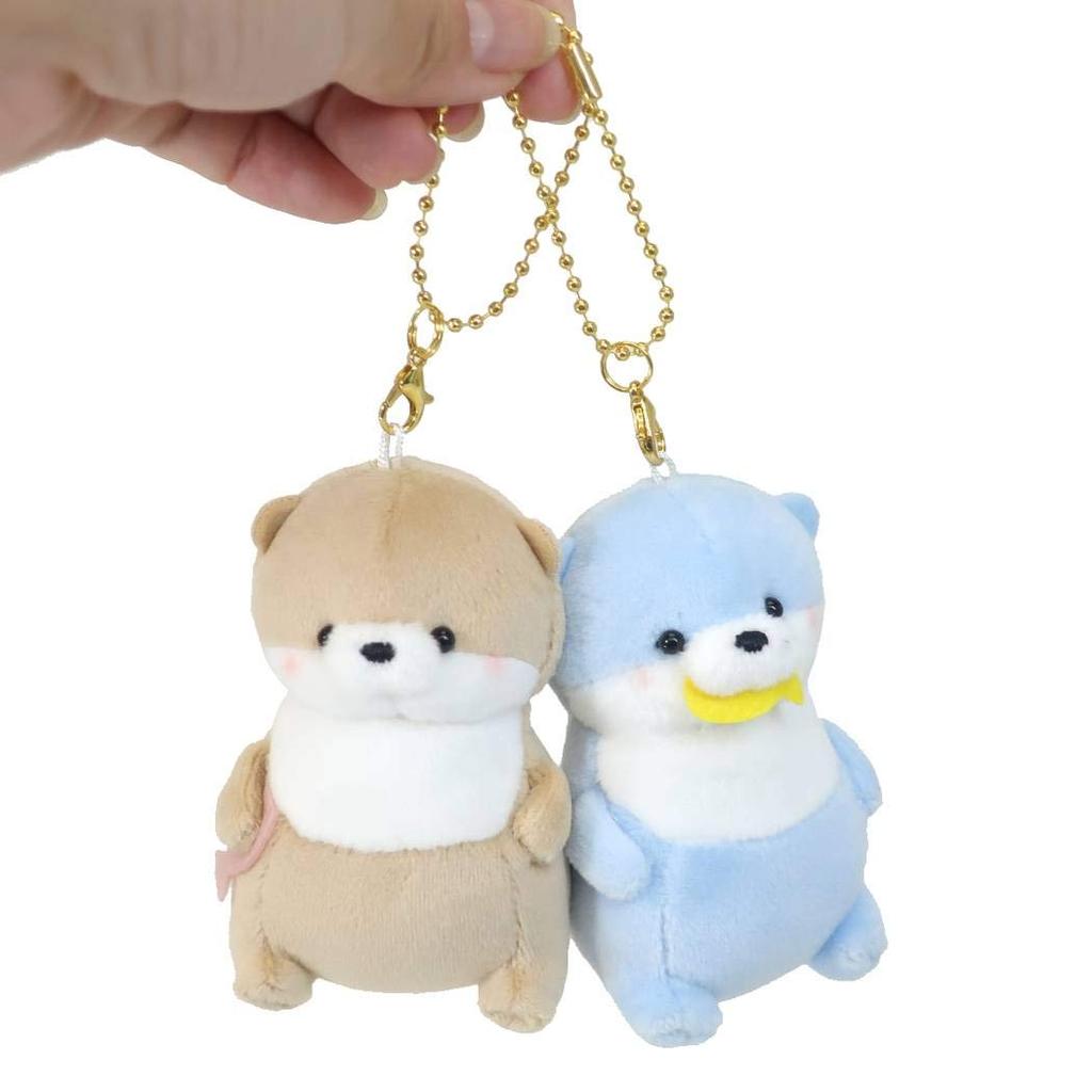 [Mascot Keychain Nico Nui] Pair of Plush Toys with Ball Chains (Set of 2) / Otter