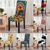 Mandala Print Chair Cover Elastic Dining Room Chair Slipcover Strech Kitchen Stools Seat Covers Housse De Chaise Home Decor