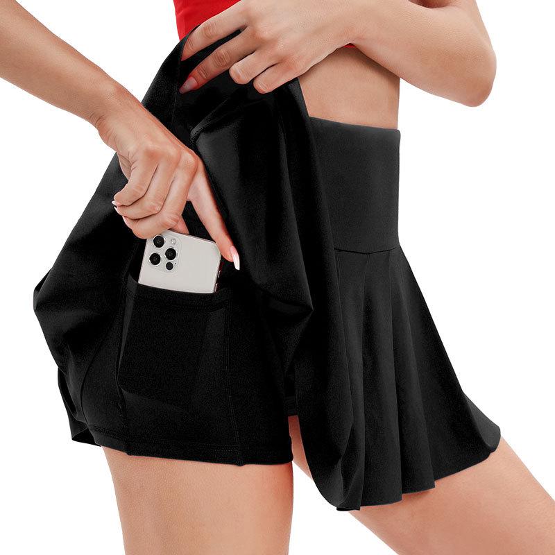 Быстросохнущая плиссированная спортивная юбка с защитой от просвечивания для бега, йоги, тенниса, бадминтона и гольфа