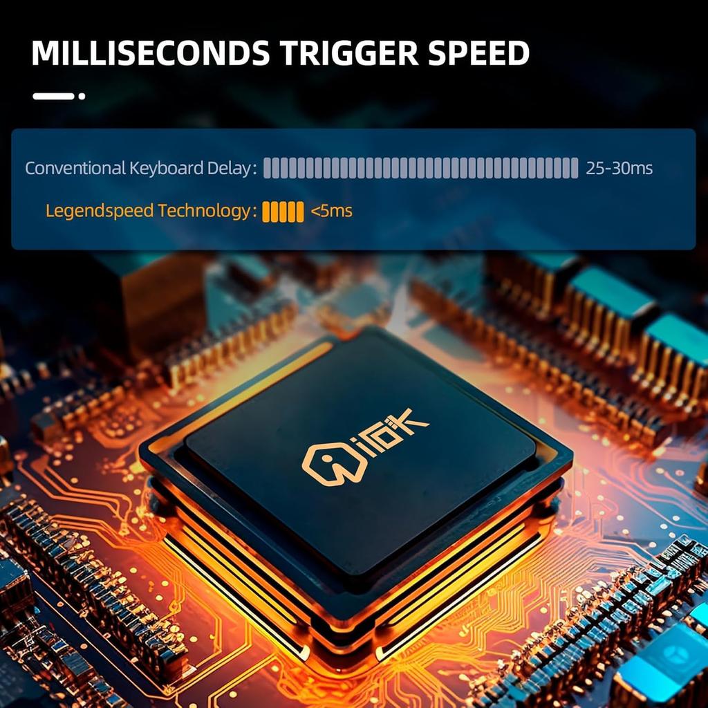 Игровая механическая TKL-клавиатура IROK NA87 MAG Rapid Trigger с магнитными переключателями, английская, с возможностью горячей замены, RGB, 8000 Гц, 80% раскладка, подсветка, программируемая, проводная,