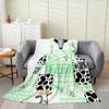 Cartoon Cow Flannel Blanket Sofa Blanket Cute Animal Print Blanket Office Blanket