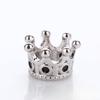 10 Pcs/lot Micro Inlaid Crown Spacer Charms Zircon Accessories Bracelet Hand Chain Necklace DIY Beads for Jewelry Making