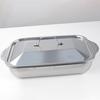 Stainless Steel Roasting Pan with Lid And Handle Heavy Duty Turkey Baking Broiler Tray High Sided Induction Roast Tray for Chicken Vegetable Lasagna