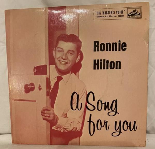 7-дюймовая пластинка RONNIE HILTON - A Song For You 7EG8375 DECCA 1958 Великобритания Поп Б/У