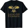 BabyRun Древнеримский Легион Legio XII Fulminata SPQR Мужская Футболка с Коротким Рукавом Повседневная 100% Хлопок Круглый Вырез Летние Футболки Черный XS