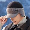 Keep Warm Dad Hat Dual Tone Ear Protection Casual Baseball Cap  Men